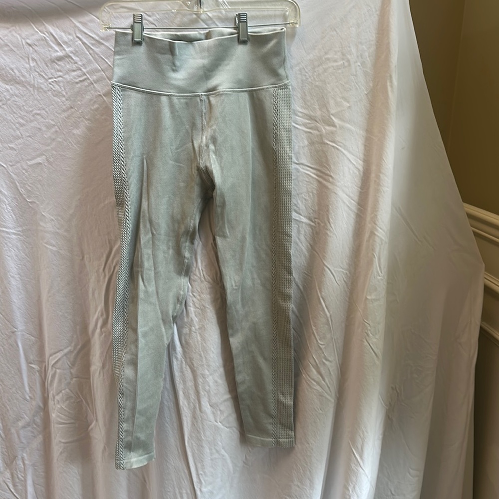 Icy Blue Aerie Leggings with Side Faux Cable Details